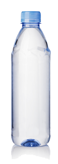 Clear blue Water Bottle 16.9 oz custom bottle design
